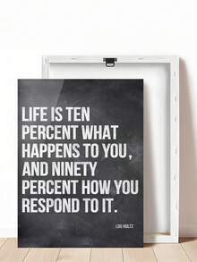 1 pièce Œuvre murale chic OUI CHEF, affiche moderne noir et blanc, la vie est à 10% ce qui vous arrive et à 90% comment vous y répondez, Psaume 91 Parole biblique murale, affiche moderne chrétienne, décoration de chambre, décoration de salon, décoration de bureau, décoration de dortoir, œuvres murales, décoration murale, décoration d'intérieur, décoration de pièce, canevas murale, affiches, œuvre murale avec cadre, cadre en option