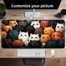 1pc Customized DIY Mouse Pad, Free Size Customization, Large Mouse Pad, Natural Rubber, Durable Stitched Edging, Non-Slip Rubber Mouse Pad, Suitable For Office Computer, Laptop, Gaming Mouse, Boyfriend, Girlfriend, Gift, Desk Accessory, PC Accessory, Study Accessory, Provide Pattern For DIY Customization