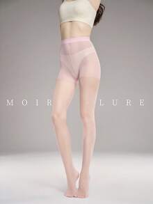 1 件女士半透明性感连裤袜，适合约会、派对、日常穿着 - 淺粉色 - 查看 4