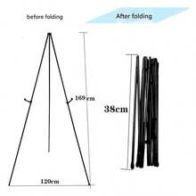 Lightweight Foldable Portable Easel Display Stand, Metal Frame, Suitable For Weddings, Birthdays, Anniversaries, Holiday Parties And Outdoor Painting & Sketching - No Electricity Needed, Instant Floor Poster And Event Decor, Multipurpose Signage, Elegant Display, Durable Structure