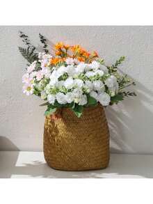 1/3 piezas Clavel artificial blanco Ramo de flores de plástico Regalos del Día de la Madre Decoración de fiesta de cumpleaños Canasta de flores de boda Flores que sostiene la novia Decoración del hogar Comedor Dormitorio Decoración del alféizar de la ventana Decoración de Año Nuevo Jardín al aire libre Inicio de la temporada escolar