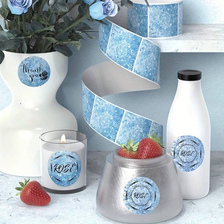 多色圆形热敏标签打印纸，50 毫米/2 英寸圆形热敏贴纸卷，兼容 Phomemo M110/M221/M220/M120 和其他便携式标签打印机，防水耐用 - 彩色 - 查看 10