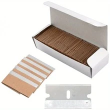 100pc,Stainless Steel Double-Sided Blade - Sharp And Durable, Glides Smoothly, Platinum-Coated For Precision And Comfort, Delivers Efficient Shaving, Water-Washable And Rust-Resistant. Suitable For All Razor Models And As A Replacement For Utility Scrapers. Ideal For Beard, Moustache And Hair Removal For Skincare, Or For Cleaning Stubborn Stains. Exquisite And Practical, It Makes The Perfect Gift For Gentlemen!