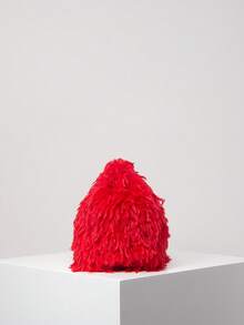 女士大容量手拿包，适合舞会、新娘派对、毛绒钱包、酒红色手提包、圣诞派对包、婚礼用品、节日派对礼服、优雅女士钱包、送给她的礼物，适合派对、聚会、约会、舞会和其他场合。 - 紅色 - 查看 4