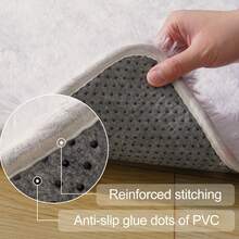 1pc Ultra-Soft, Comfortable And Fluffy Living Room Carpet, Bedroom Indoor Carpet, Fluffy Faux Fur Carpet, Home Decoration, Which Can Be Used In Bedrooms, Living Rooms, Corridors And Other Indoor Areas. - 奶油白 - 查看 5