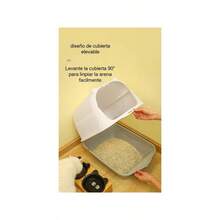 Arenero Ear para Gatos Antiolores Puerta Palita Y Filtro Amarillo - Amarillo - Ver 8