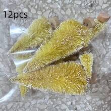 12/20/24 Pieces Tabletop Christmas Tree 4.5cm/1.77inch Green Decorations Mini Christmas Tree Pine Wood Tabletop Decorations Mini Set Party Decorations, Christmas Decorations, New Year Gifts - Blue-green - View 13