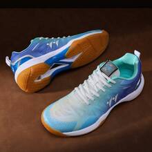 Badminton Shoes, Indoor Court Shoes, Seamless Outsole, Rubber Sole, Lightweight, Volleyball Shoes, Squash Shoes, For Men & Women, Badminton, Breathable Mesh, Lateral Support, Stable, Shock-Absorbing Sports Shoes, Indoor Sports Shoes, Handball Shoes, Table Tennis Shoes, Wide Fit, Badminton Training, Sports, Sneakers, Fitness Shoes