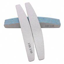 5pcs Professional Half-Moon Nail Files, Double-Sided Grit Scales 80/100/150/180/240 Grit Nail Buffers, Minimalist Nail Salon Use - Grey - View 15