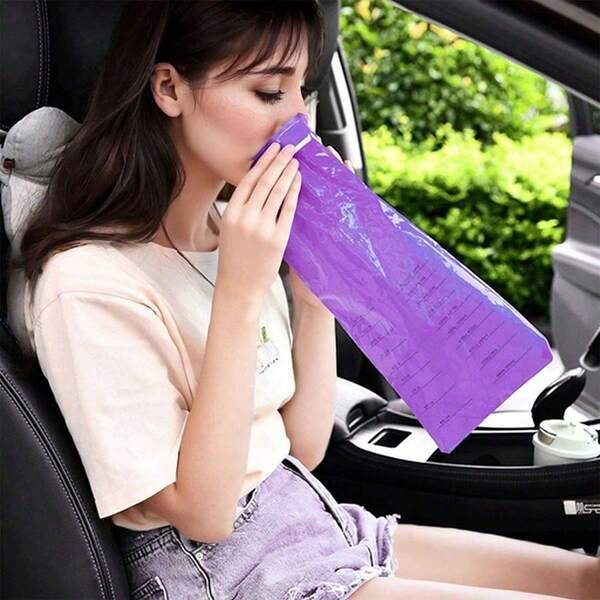 Sacos descartáveis para vômito, Sacos para vômito para gestantes, Sacos portáteis para enjoo em movimento, Adequados para hospitais, escolas, jardins de infância, Sacos para vômito selados à prova de vazamentos, Sacos de lixo descartáveis portáteis e fáceis de rasgar, Sacos para vômito de emergência para viagens