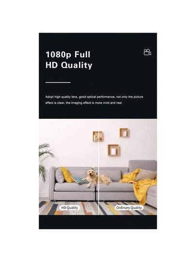 WiFi Slimme Home Security Camera 1080P HD Voice Intercom, Night Vision USB Powered Indoor/Outdoor Surveillance System, Motion Alert System Remote Mobile Viewing Sleek Wit Compact view 10