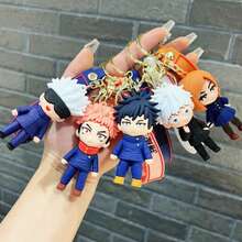 bandai 1 件钥匙扣 - 动漫人物包包吊饰，以 Gojo、Megumi、Nobara、Yuji 为特色，非常适合背包、钱包、汽车钥匙、钱包链、角色扮演活动、生日派对礼物、动漫迷礼物、日本漫画收藏品