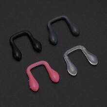 1/4 miếng đệm mũi silicon hình chữ U thoải mái cho kính mắt - Thiết kế chống trượt và chống hằn vết, phù hợp với hầu hết các loại kính, giảm áp lực lên lông mi và cải thiện tầm nhìn, phụ kiện hỗ trợ thị lực, đệm mũi công thái học, chất liệu silicon bền (Lưu ý: Sản phẩm được kẹp vào) - Nhiều màu - Xem 3