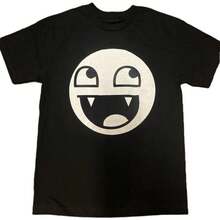[100% Cotton] Epic Face Vampire T Shirt Y2K Goth Emo Scene Tapout   Golf Gift T-Shirt For Men And Women - 黑色 - 查看 1