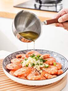 1pc 多用途溅油锅，家庭厨房淋油，牛奶加热专用小锅，便携式迷你油加热锅，多功能溅油锅，家庭晚餐用品，圣诞派对用品 - 彩色 - 查看 2