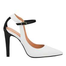 Women's Sandals, Elegant Pumps, High Heel 10cm, Bride, Wedding, Party - 黑與白 - 查看 4