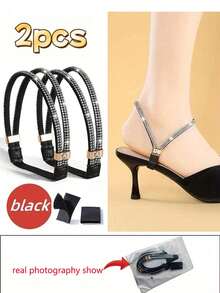 HALF    INSOLE 2pcs High Heel Non-Slip Shoelaces With Ankle Strap, Provide Comfort, Adjustable Wrap-Around Buckle Fit All Sizes. These Accessories Include Shoelaces To Prevent Shoes From Falling Off - Multicolor - View 8