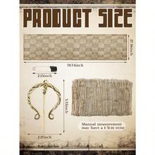 Wrap Sand Hooded Shawl With Viking Brooch Scarf Rogue Medieval Renaissance Cosplay Cloak Cape Accessoriesgift - 卡其色 - 查看 3