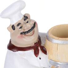 Figuritas de Chef, Soporte para Palillos de Dientes, Estatua de Chef de Resina de 4, 1 Pulgadas, Decoracin de Mesa, Escultura Bonita de Chef para Cocina y Restaurante - inicial - Ver 9