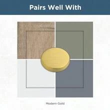 FRANKLIN BRASS Classic Farmhouse Paquete de 10 pomos de gabinete Modernas manijas doradas para cajones de muebles de cambiador cocina puerta/baño 11/2 pulgadas P41927C117B - oromoderno - Ver 7