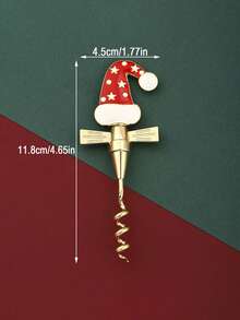 1 pieza Abridor de botellas de vino de Navidad con diseño de oso y perro con sombrero, de material de aleación resistente, regalo navideño para el hogar, bar, cocina o decoración de fiestas, decoraciones navideñas, utensilios de cocina, entretenimiento en el hogar, regalo de Navidad, celebraciones navideñas, decoraciones navideñas, abridor de botellas de Navidad, suministros para fiestas de Navidad, cena familiar