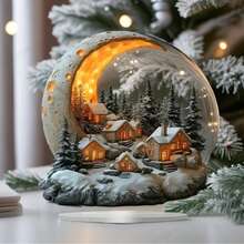 قطعة ديكورية أكريليك قرية القمر البوهيمية - عرض متعدد الوظائف مناسب للمنزل والمكتب، هدية عيد الميلاد المثالية، رائعة لديكور غرفة المعيشة والشرفة والنوم