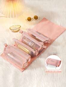 1 Piece Detachable 4-In-1 Cosmetic Bag. It Can Classify And Store Cosmetics, Including Lipsticks, Eyebrow Pencils, Toiletries, Makeup Brushes, Etc. With A Large Capacity, It Is A High-Quality Classified Storage Bag For Skincare Products And Cosmetics. Suitable For Mothers, Ladies, Nurses, Female Students; Ideal As Holiday Gifts, Makeup Pouch, Cosmetic Bag, Large Capacity, Large Makeup Bag, Christmas Gifts, Pouch / Small Handbag, Makeup Organizer, Pouch, Brush Holder, Mini Pouch, Large Capacity Pouch, Gifts Christmas Gifts, Gift Ideas For Women