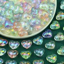 6/10pcs Mixed Acrylic Beads - Bowknot, Heart, Flower, Pentagram Shapes, DIY Bracelet Necklace Keychain Pendant, Jewelry Making Supplies