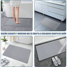 60x39cm Tapete para Bao Diatomita, Tapete Piedra para Secado Rpido, Alfombra de Bao Antideslizante Superabsorbente, Adecuado para Sala de Estar, Ducha y Dormitorio - inicial - Ver 8