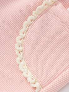 Balabala BalaOne Baby Fleece-Lined Flared Pants 2025 Winter, Warm Leggings For Girls - White Red - View 7