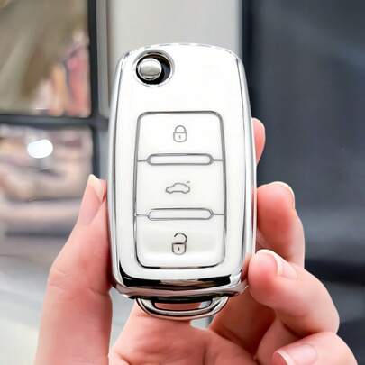 هناك 4 ألوان للاختيار من بينها (أبيض ، أسود ، وردي ، بنفسجي)، غطاء حافظة مفتاح السيارة ل- VW ل- Magotan ل- Golf 4 3 5 6 ل- MK6 ل- Passat ل- Touran ل- Bora ل- Tiguan ل- Jetta ل- Lavida ل- Skoda ل- Octavia، حقيبة مفتاح السيارة، حقيبة مفتاح راقية مناسبة للرجال والنساء على حد سواء