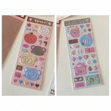 1pc Minimalist Design Cute 3D Animal Frame Foam Sticker With Star & Music Note Decor, Suitable For Card, CCD, Tablet