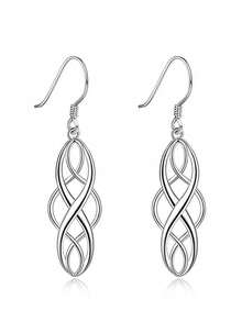 1 Pair Classic 925 Sterling Silver Water Drop Earrings, Suitable For Parties, Anniversaries, Women's Jewelry Gift - 1# - View 13