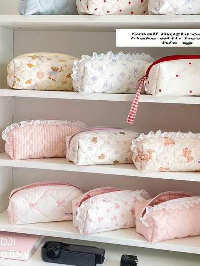 1pc Super Nice Children's Pencil Case, 2025 Hot Selling New Model, Children's Stationery Storage Bag, Portable Pencil Case, Multifunctional Storage Bag, Can Be Used As A Cosmetic Bag, Suitable For Makeup Brush Storage, Skin Care Product Storage, Lipstick And Earphone Storage, Lightweight, Simple, Stylish, Modern, Desktop Decoration,