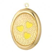 1pc Golden Heart Shaped Copper Pendant, Handmade DIY Necklace, Bracelet, Keychain Jewelry Pendant, Suitable For Thanksgiving Gift