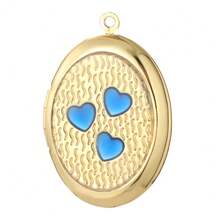 1pc Golden Heart Shaped Copper Pendant, Handmade DIY Necklace, Bracelet, Keychain Jewelry Pendant, Suitable For Thanksgiving Gift