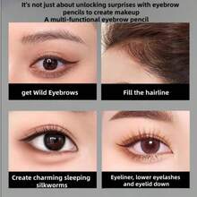 1PC Recommended Brow Pencil, Waterproof & Sweat-Proof, No Smudging, Defines Brow Hair Precisely, Suitable Proof, No Smudging, Defines Brow Hair Precisely, Suitabl…For Beginners With No Skills,Noël,Halloween,Decoration Noël,Decoration Automne,Makeup,Beauty,Brow Pen,Christmas,Stocking Fillers,Eyebrow Pencil Black,Eyebrows,Brown