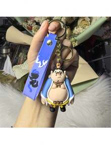 Creative Popular Nezha Havoc In Heaven Keychain, Ao Bing & Taiyi Zhenren Pendant Decoration, Car Bag Hanging Ornament