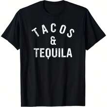 Tacos & Tequila Funny Taco Lover Saying Slogan T-Shirt Women'S T-Shirt Gift T-Shirt Sports ,Comfortable home wear, Casual fashion,Sizes S - 5XL Black - Negro 12 - Ver 2