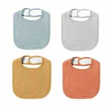 6/4/2 szt. śliniaków bawełnianych, gładkich, miękkich, odpowiednich dla chłopców i dziewczynek, chłonne, duże śliniaki zapobiegające ślinieniu się i ząbkowaniu