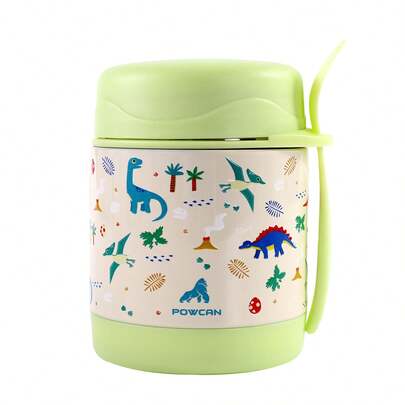 Recipiente de acero inoxidable con aislamiento al vacío de 300 ml/10 oz para alimentos fríos y calientes. Lonchera térmica para comida caliente, boca ancha de acero inoxidable con cuchara. Mantiene la comida caliente durante 10 horas y fría durante 16 horas. Recipiente hermético para la escuela, la oficina, viajes, cocina y regalo de Navidad.