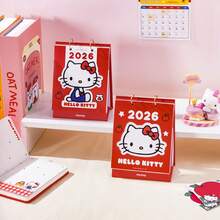 Sanrio 2026 Hello Kitty Cute Series Cute Desk Calendar KT Cat Genuine Cartoon Desktop Ornaments Vertical Calendar Ornaments Home Decor Christmas Decorations Room Decor Christmas