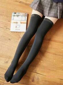 过膝长袜 黑色高筒雪袜 女士冬季保暖加厚保暖袜 - 彩色 - 查看 13