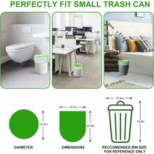 CZ Small Trash Bags 46 Gallon 200 Count  Trash Bags 4 Gallon Extra Strong Small Garbage Bags Unscented Size Expanded Green For Bathroom Bedroom Office Kitchen Trash Can 8502 - Green - View 6