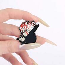 1 Piece Enamel Pin Japanese Cartoon Character Badge Cartoon Anime Peripheral Decoration, Durable And Sturdy, Wearable All Year Round, Suitable For Both Men And Women, Suitable For Daily Use Gifts, Clothing, Bags, Hats And Accessories, Novel And Lightweight Perfect Collection Gifts - Multicolor - View 7