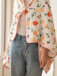 1 pièce Châle en velours de lait, doux, chaud et confortable pour la maison, le bureau, la sieste, la voiture, le canapé, le lit, convient à toutes les saisons, excellent cadeau pour la décoration de fête d'action de grâce