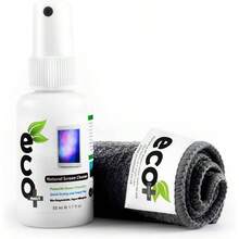 Limpiador de pantallas de 50 ml toallas de microfibra de 20x 20 Limpieza ecolgica para LCD HDTV Monitores de computadora TV Tablet Smartphone Laptops - gris - Ver 3