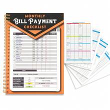 1 pieza Organizador de facturas con espiral de 5.5x8.3 pulgadas y planificador de presupuesto, cuaderno de seguimiento de gastos mensuales, registro de finanzas para la gestión del dinero, pago de deudas y objetivos de ahorro