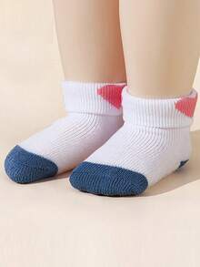 6 perechi de șosete pentru bebeluși, șosete de iarnă din bumbac, șosete groase și căptușite cu fleece, șosete pentru copii, șosete pentru nou-născuți până la jumătatea gambei