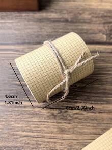1 Roll Plaid Kraft Paper Tape, Writable For DIY Scrapbooking And Decoration - Multicolor - View 6
